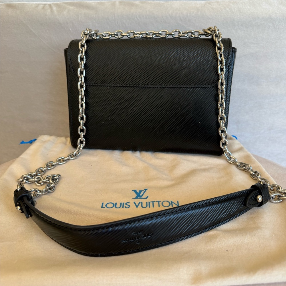 Louis Vuitton Black COOY- Epi Leather Chain Crossbody with Silver Hardware - Picture 6 of 8